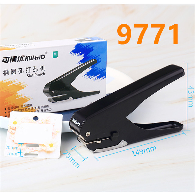 9772 Hole Punch Slot Punch Badge Hole Punch for ID Cards Hand Held